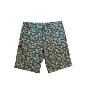 Men 36 Grundens Blue Printed Camo Fishing Board Shorts Swim Surf